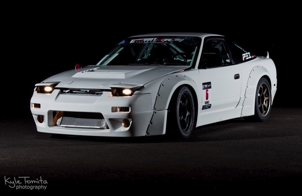 This is Andrew Coombe’s Rocket Bunny/6666 Customs kitted Nissan 180sx. 